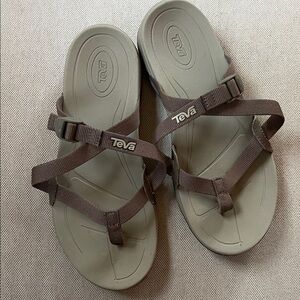 Teva Gray and Brown Strappy Sandals